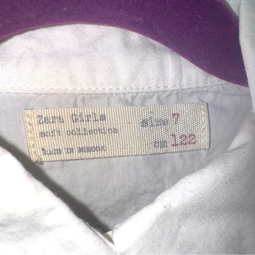 Girls Zara white button down blouse